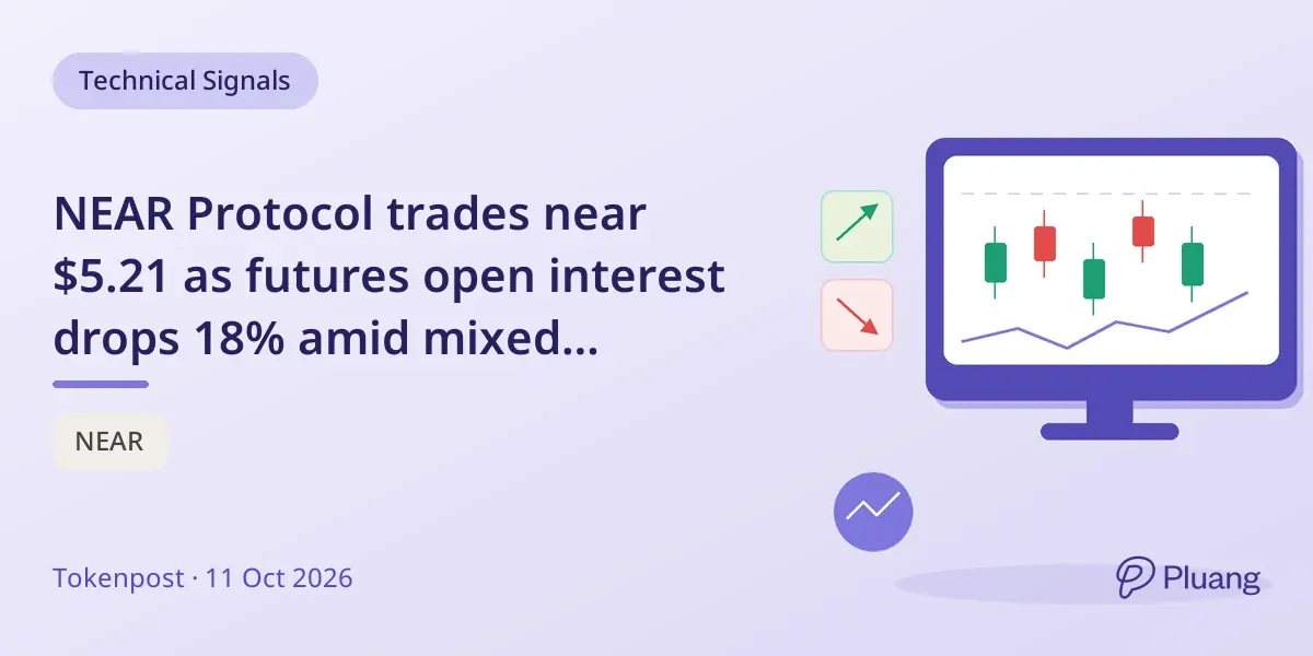 NEAR Protocol trades near $5.21 as futures open interest drops 18% amid mixed technical signals