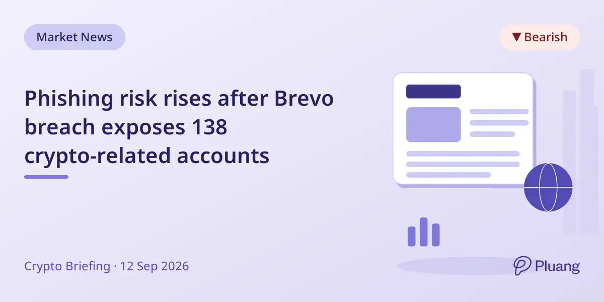 Phishing risk rises after Brevo breach exposes 138 crypto-related accounts