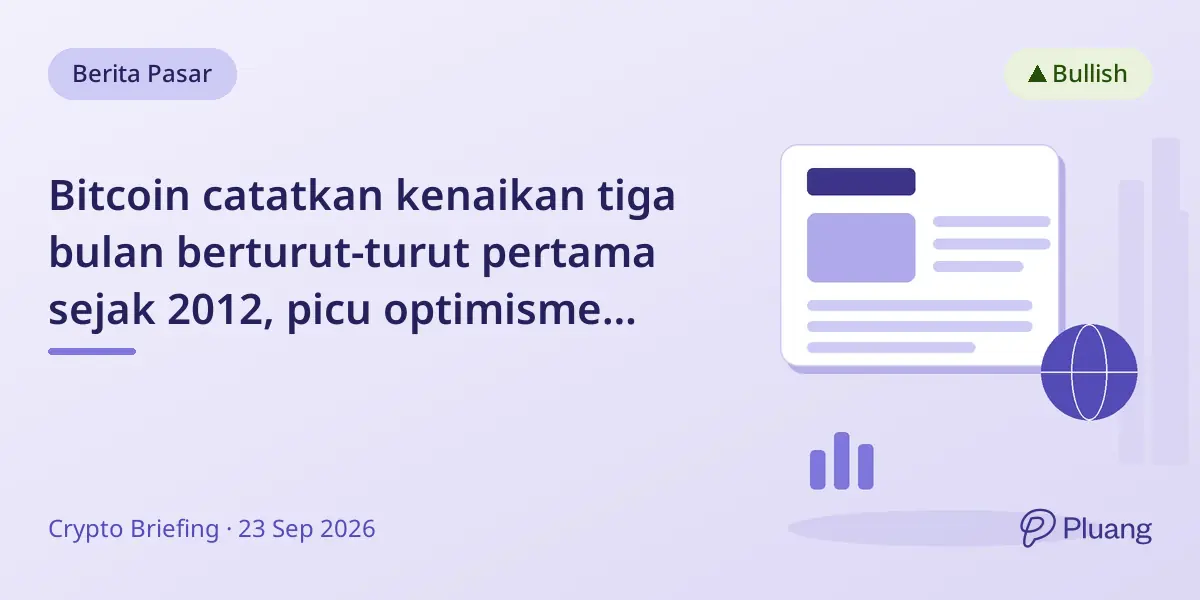 Bitcoin catatkan kenaikan tiga bulan berturut-turut pertama sejak 2012, picu optimisme hati-hati.