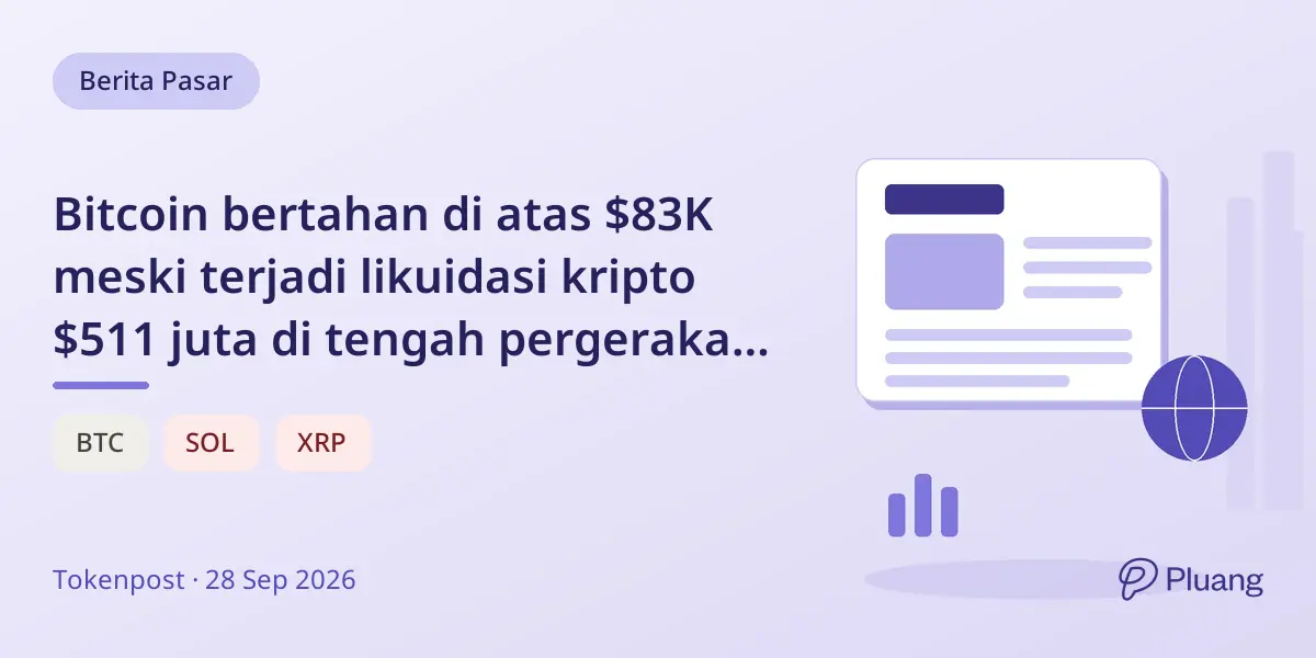 Bitcoin bertahan di atas $83K meski terjadi likuidasi kripto $511 juta di tengah pergerakan pasar yang beragam
