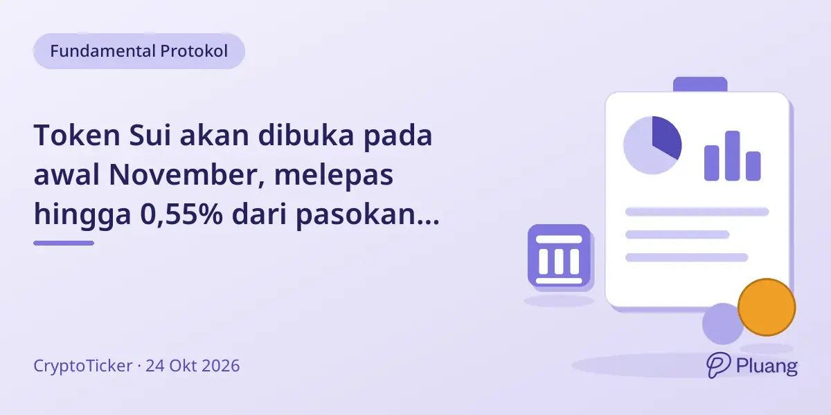 Token Sui akan dibuka pada awal November, melepas hingga 0,55% dari pasokan beredar dengan harga sekitar $0,96.