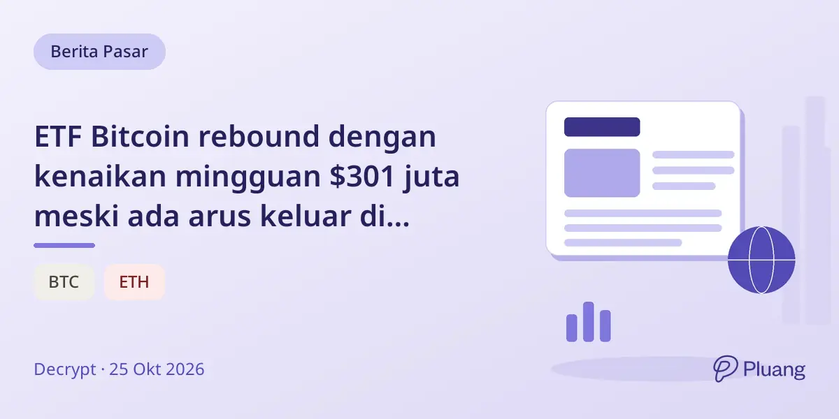 ETF Bitcoin rebound dengan kenaikan mingguan $301 juta meski ada arus keluar di Oktober; harga Bitcoin turun ke $80.490.