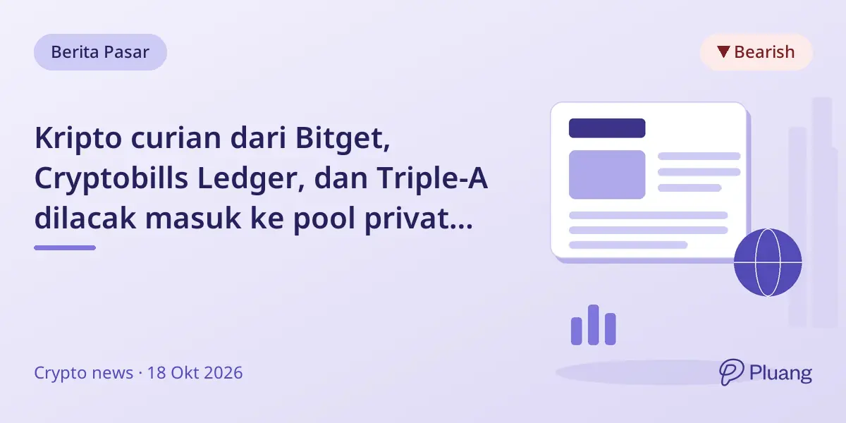 Kripto curian dari Bitget, Cryptobills Ledger, dan Triple-A dilacak masuk ke pool privat Zcash.