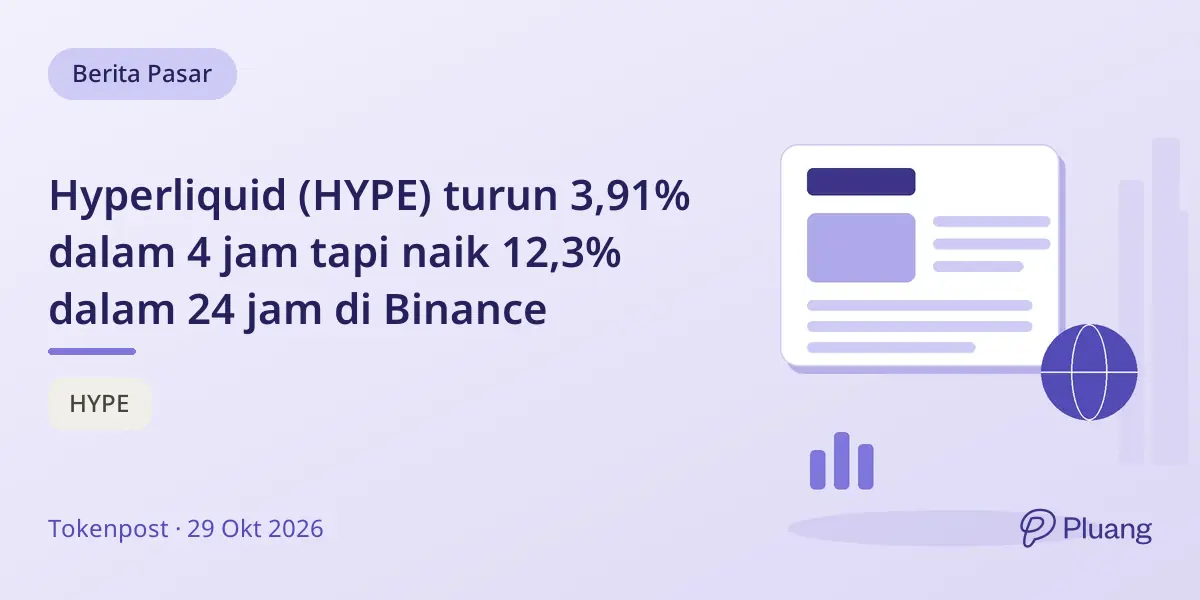 Hyperliquid (HYPE) turun 3,91% dalam 4 jam tapi naik 12,3% dalam 24 jam di Binance