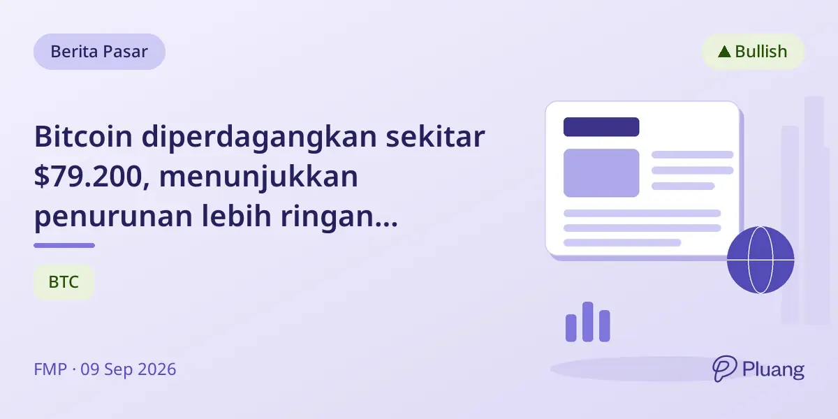 Bitcoin diperdagangkan sekitar $79.200, menunjukkan penurunan lebih ringan dibanding pasar bearish sebelumnya dengan dukungan dana ETF dan data tenaga kerja AS yang kuat.