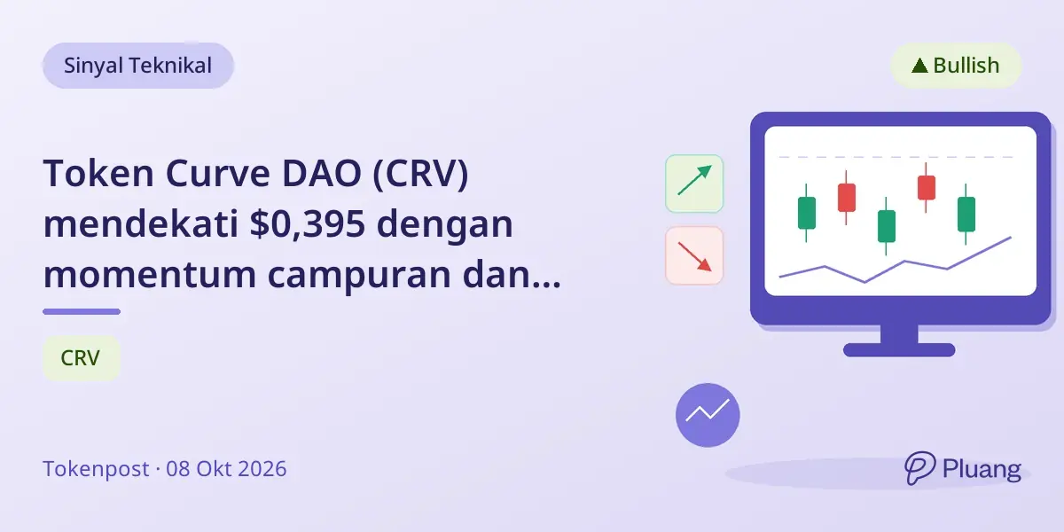 Token Curve DAO (CRV) mendekati $0,395 dengan momentum campuran dan resistensi kunci di $0,3974 dan $0,4045
