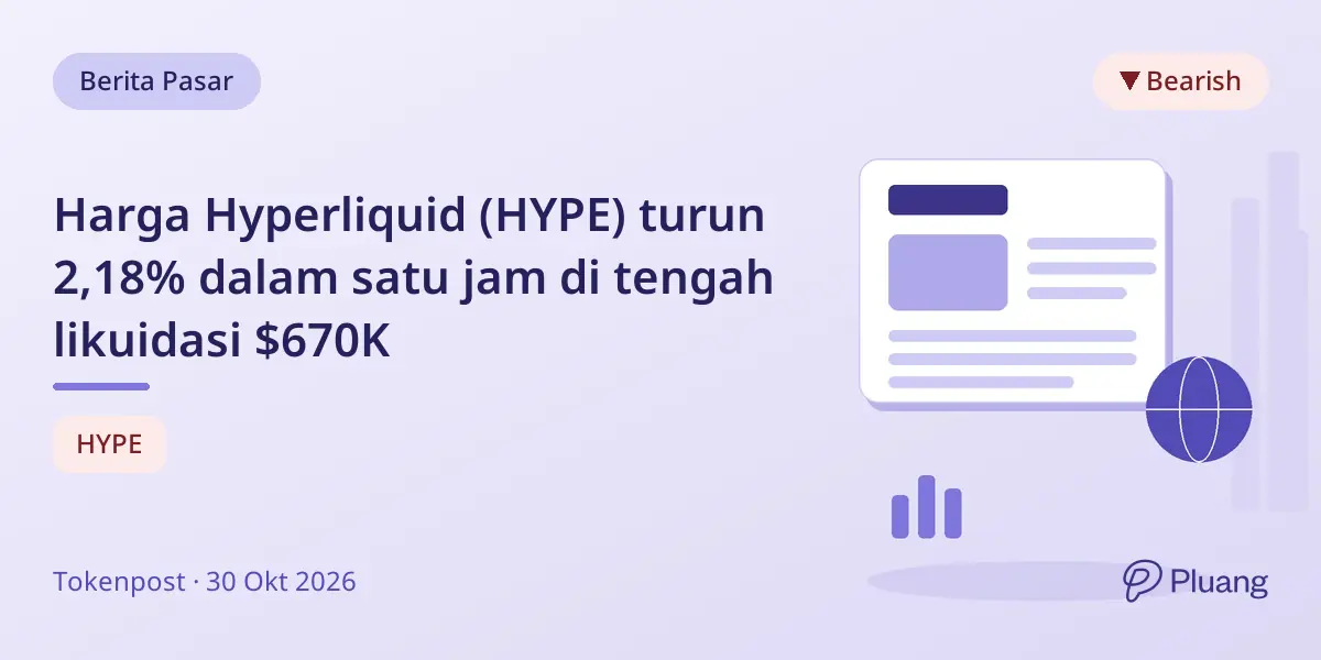 Harga Hyperliquid (HYPE) turun 2,18% dalam satu jam di tengah likuidasi $670K