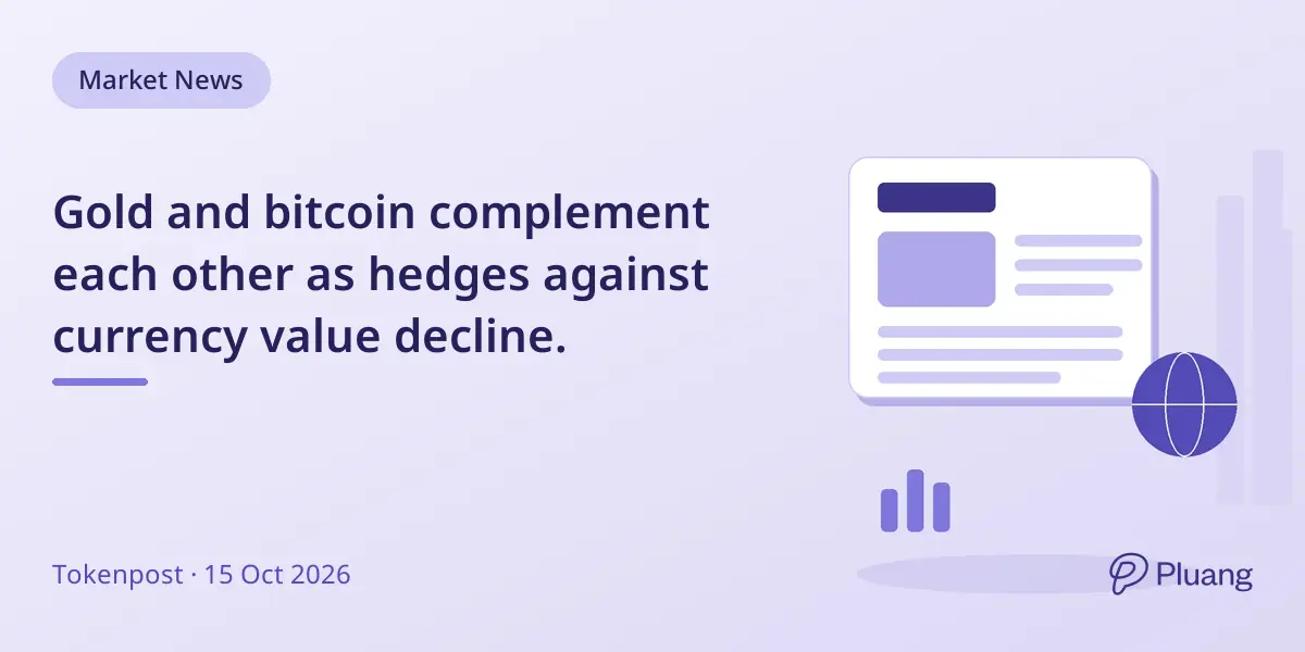 Gold and bitcoin complement each other as hedges against currency value decline.