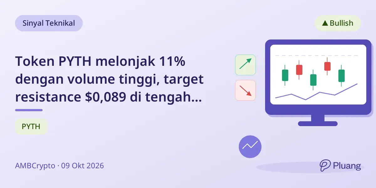 Token PYTH melonjak 11% dengan volume tinggi, target resistance $0,089 di tengah rally altcoin
