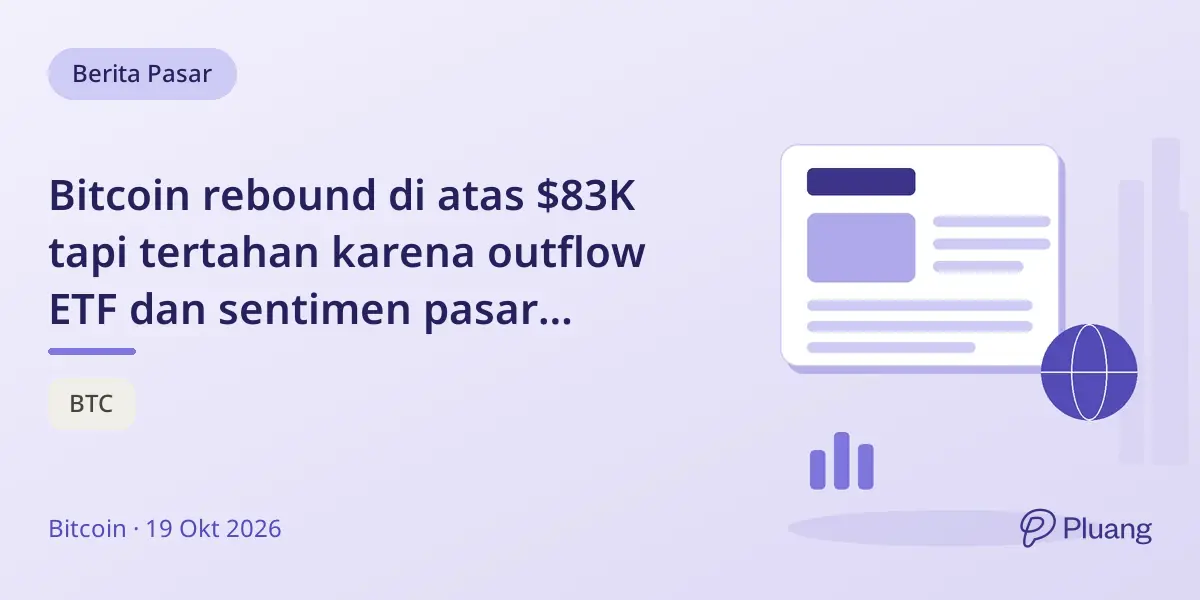 Bitcoin rebound di atas $83K tapi tertahan karena outflow ETF dan sentimen pasar hati-hati.