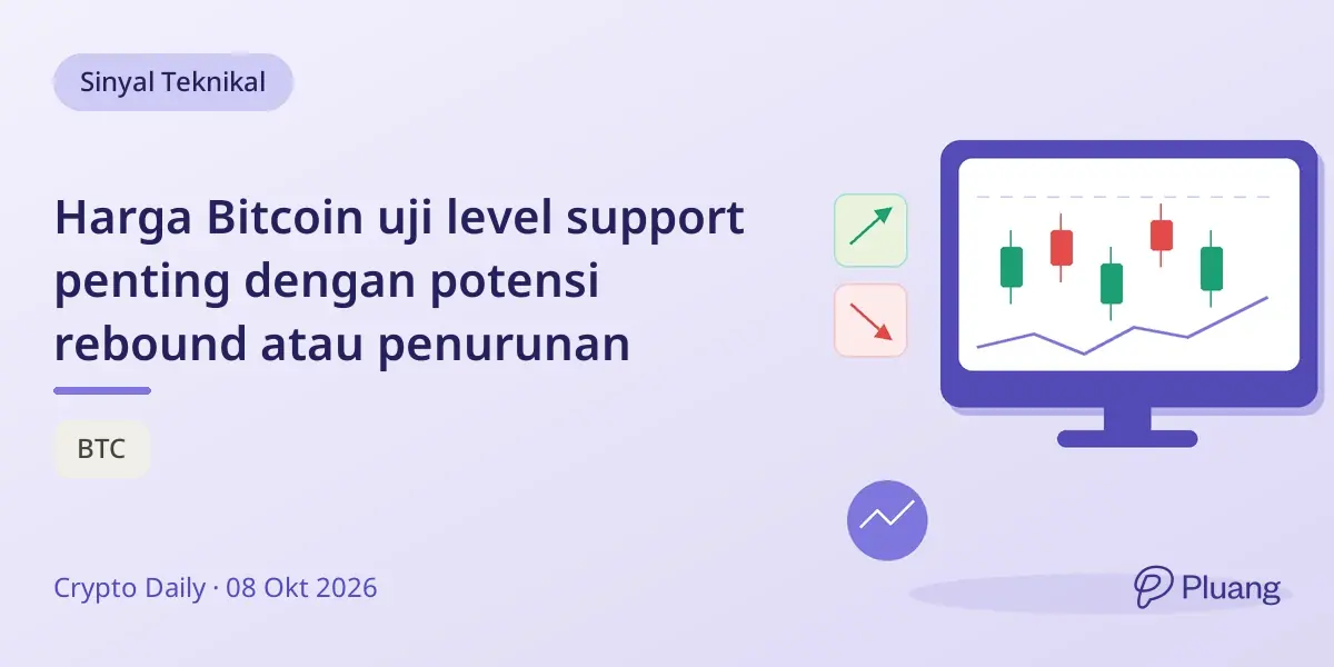 Harga Bitcoin uji level support penting dengan potensi rebound atau penurunan