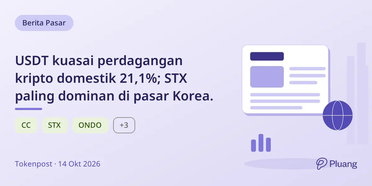 USDT kuasai perdagangan kripto domestik 21,1%; STX paling dominan di pasar Korea.