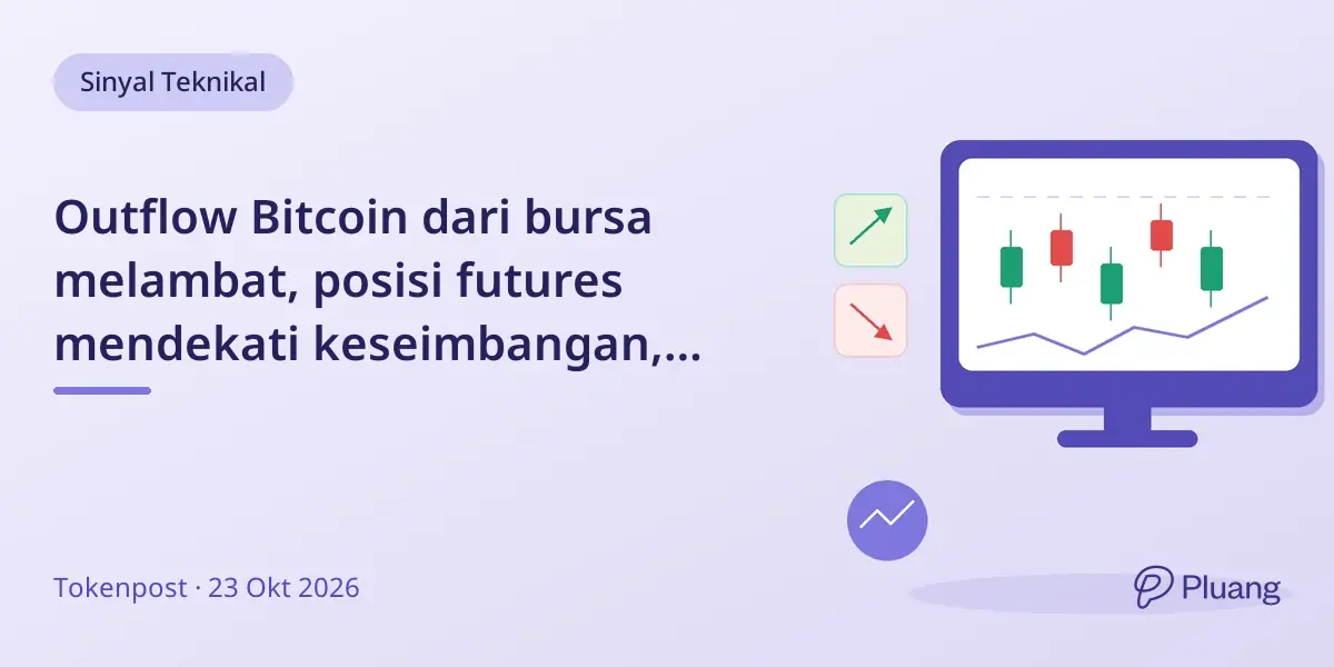 Outflow Bitcoin dari bursa melambat, posisi futures mendekati keseimbangan, tanda aktivitas pasar stabil.
