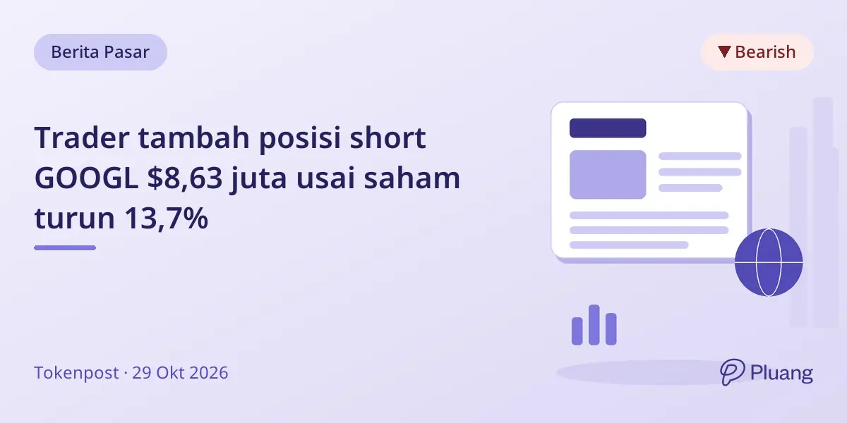 Trader tambah posisi short GOOGL $8,63 juta usai saham turun 13,7%