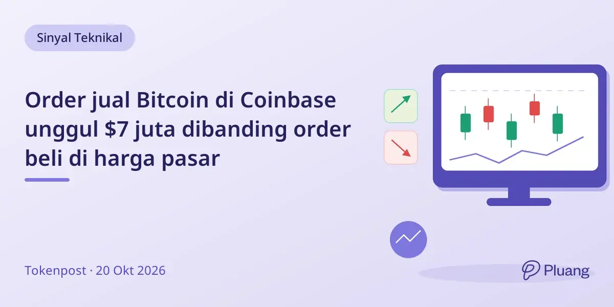 Order jual Bitcoin di Coinbase unggul $7 juta dibanding order beli di harga pasar