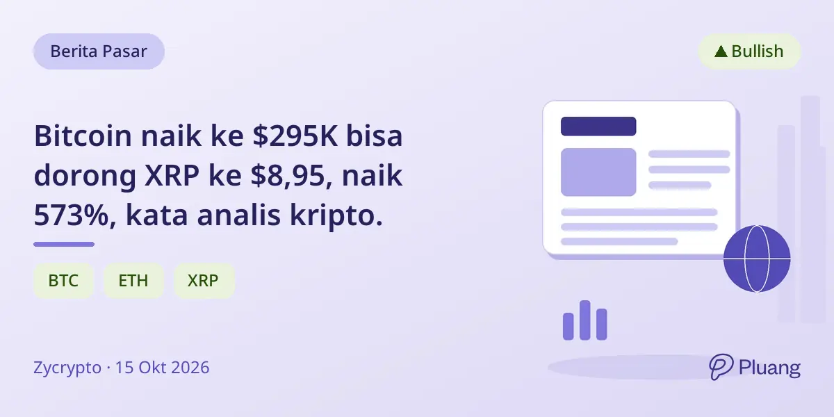 Bitcoin naik ke $295K bisa dorong XRP ke $8,95, naik 573%, kata analis kripto.