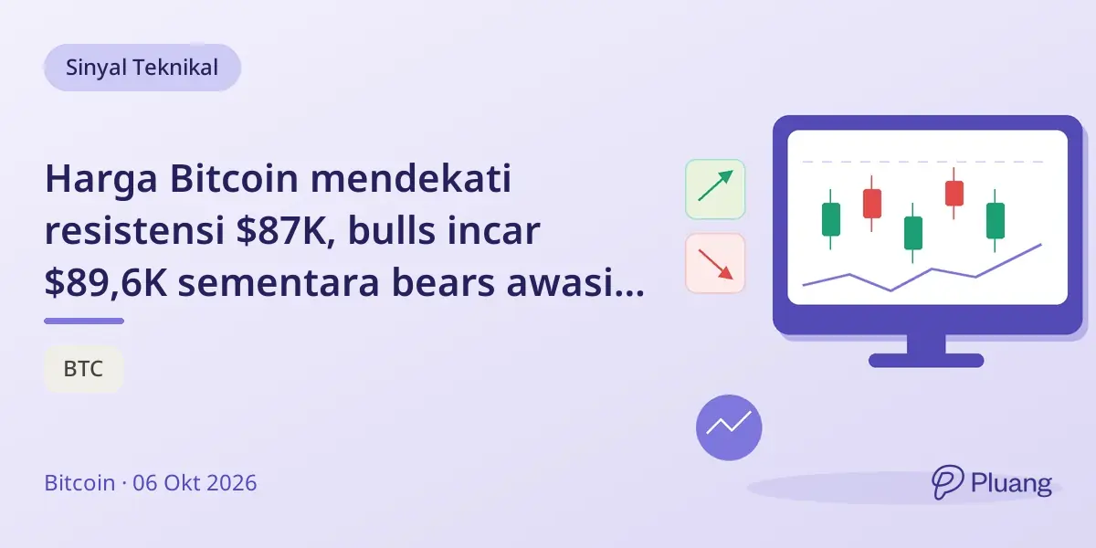 Harga Bitcoin mendekati resistensi $87K, bulls incar $89,6K sementara bears awasi support $85K.