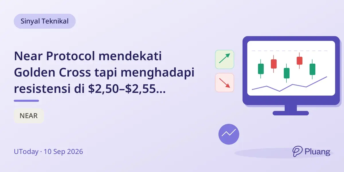 Near Protocol mendekati Golden Cross tapi menghadapi resistensi di $2,50–$2,55 dengan pola spinning top yang menunjukkan ketidakpastian.