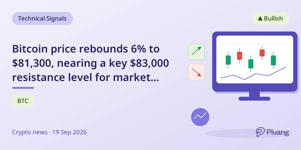 Bitcoin price rebounds 6% to $81,300, nearing a key $83,000 resistance level for market bottom confirmation.