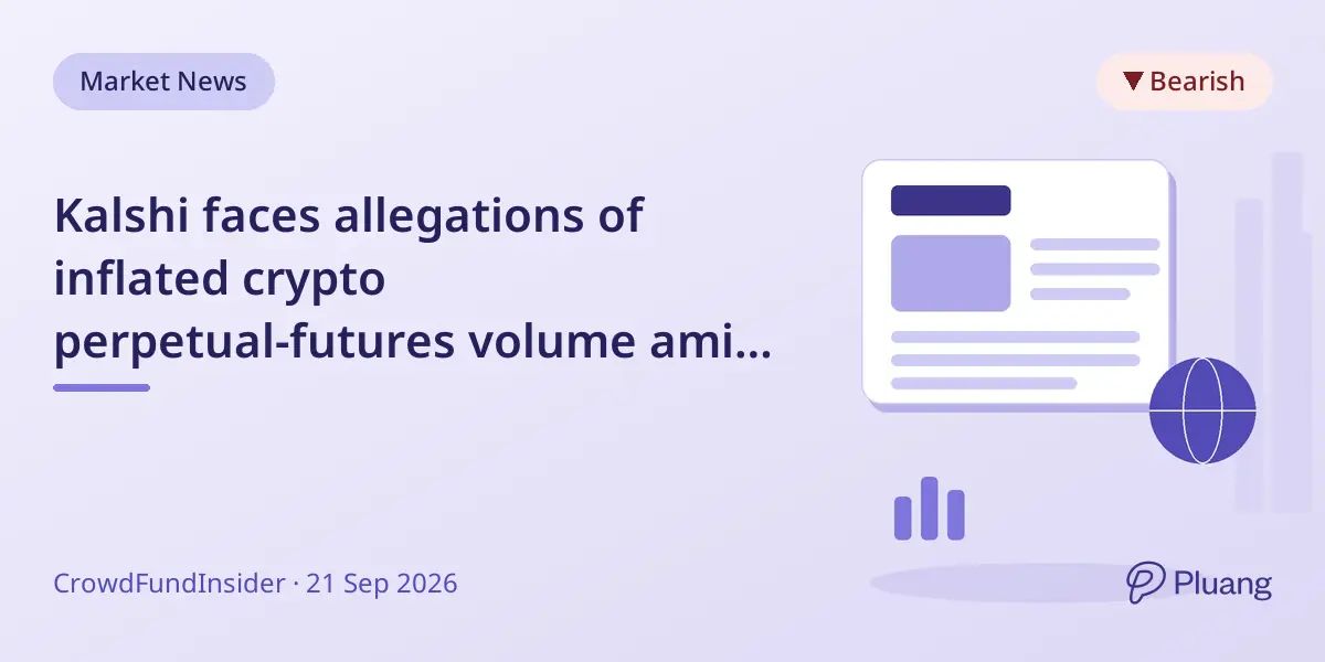 Kalshi faces allegations of inflated crypto perpetual-futures volume amid wash trading claims.