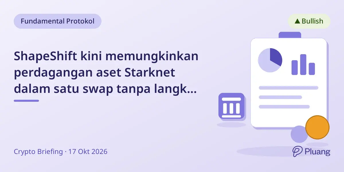 ShapeShift kini memungkinkan perdagangan aset Starknet dalam satu swap tanpa langkah bridging.