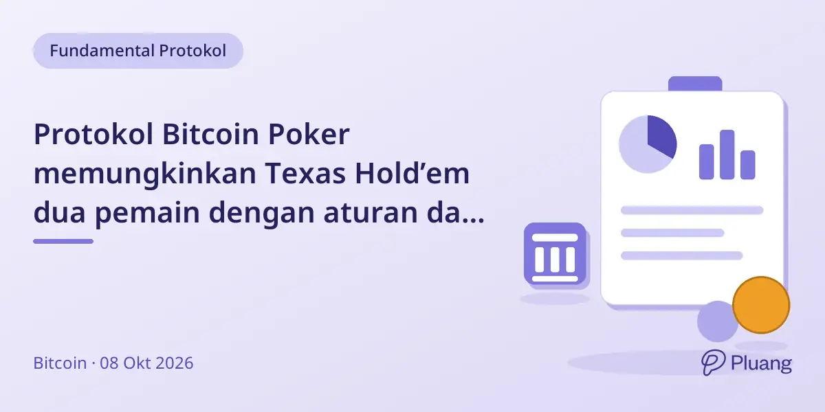 Protokol Bitcoin Poker memungkinkan Texas Hold’em dua pemain dengan aturan dan pembayaran lewat Bitcoin.