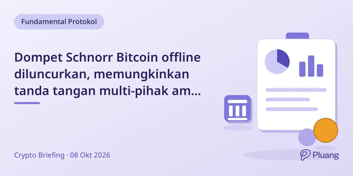 Dompet Schnorr Bitcoin offline diluncurkan, memungkinkan tanda tangan multi-pihak aman tanpa internet.