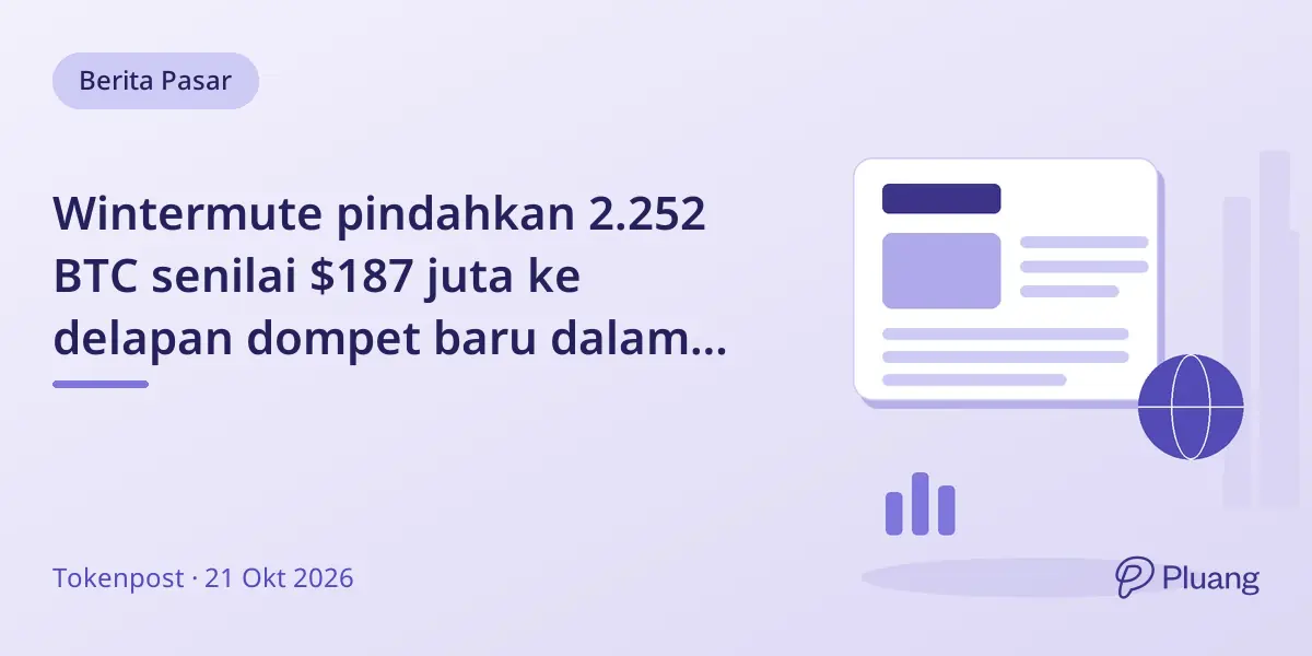 Wintermute pindahkan 2.252 BTC senilai $187 juta ke delapan dompet baru dalam dua transfer