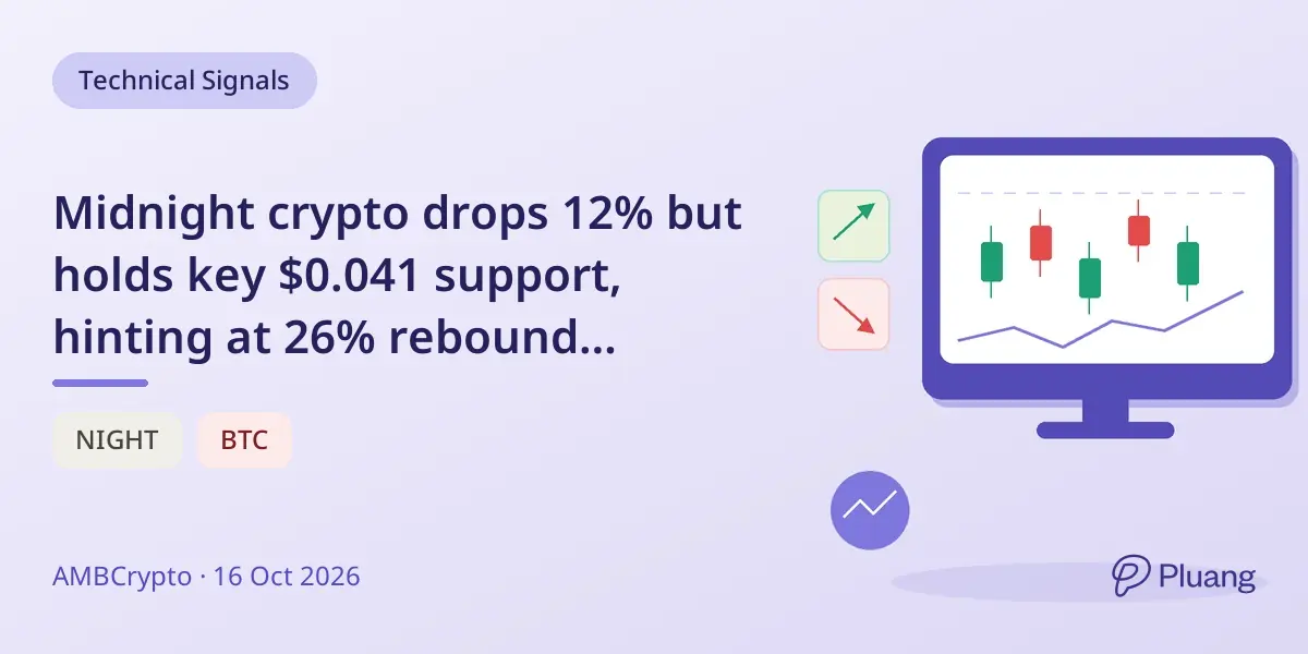Midnight crypto drops 12% but holds key $0.041 support, hinting at 26% rebound potential.