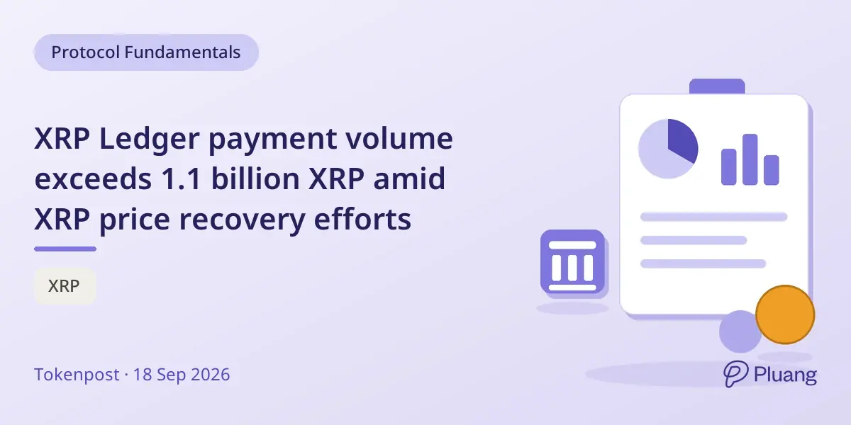 XRP Ledger payment volume exceeds 1.1 billion XRP amid XRP price recovery efforts