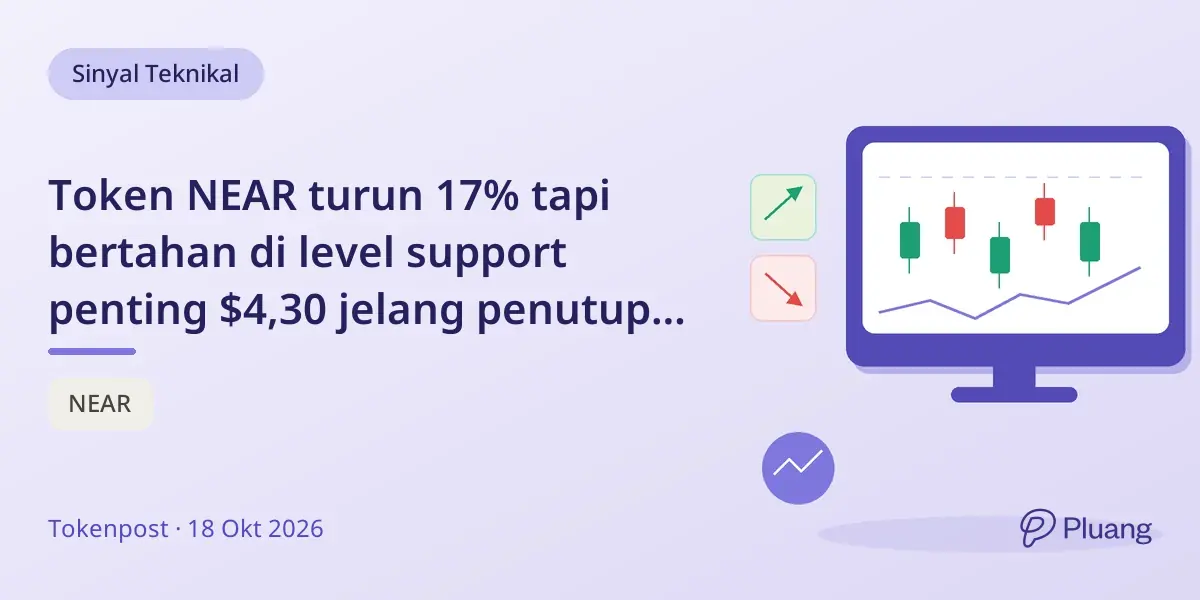 Token NEAR turun 17% tapi bertahan di level support penting $4,30 jelang penutupan mingguan