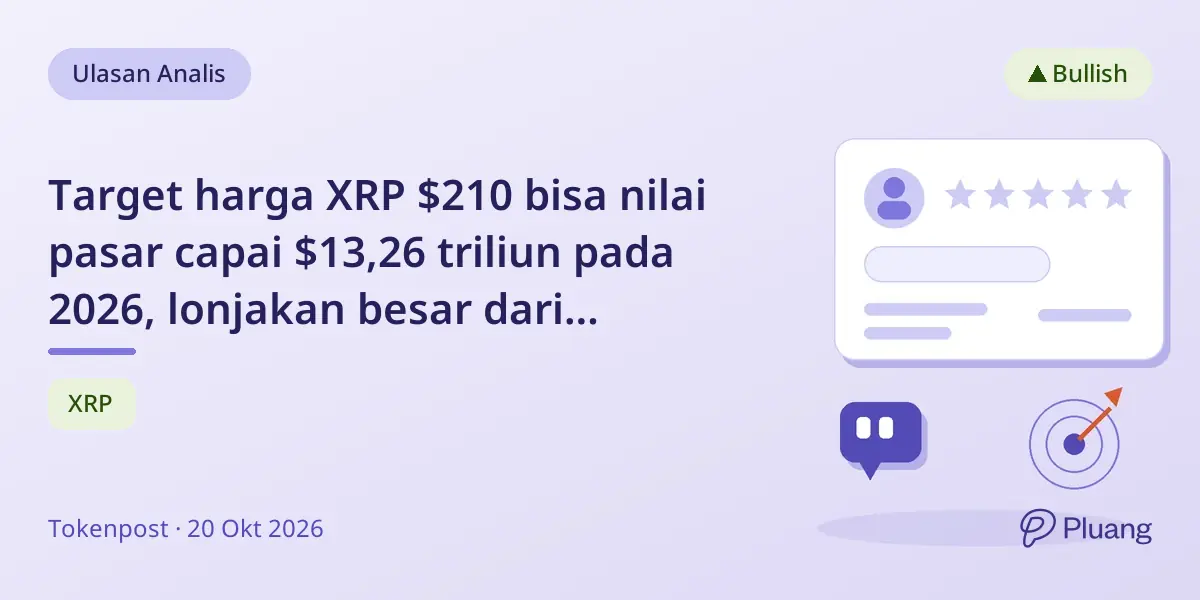 Target harga XRP $210 bisa nilai pasar capai $13,26 triliun pada 2026, lonjakan besar dari sekarang.