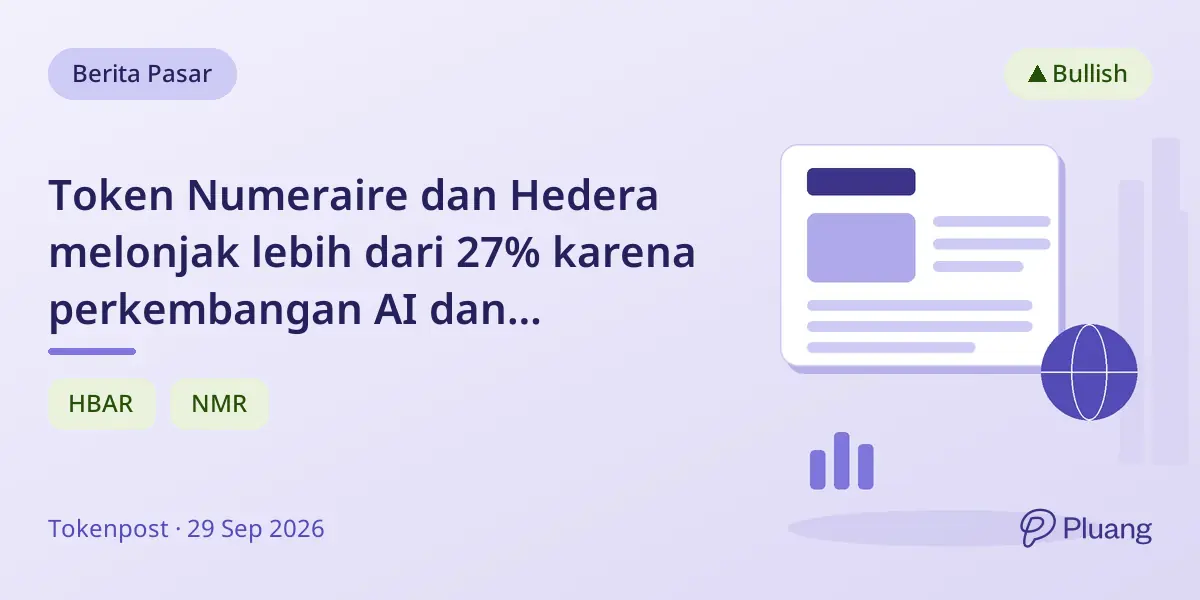 Token Numeraire dan Hedera melonjak lebih dari 27% karena perkembangan AI dan institusional