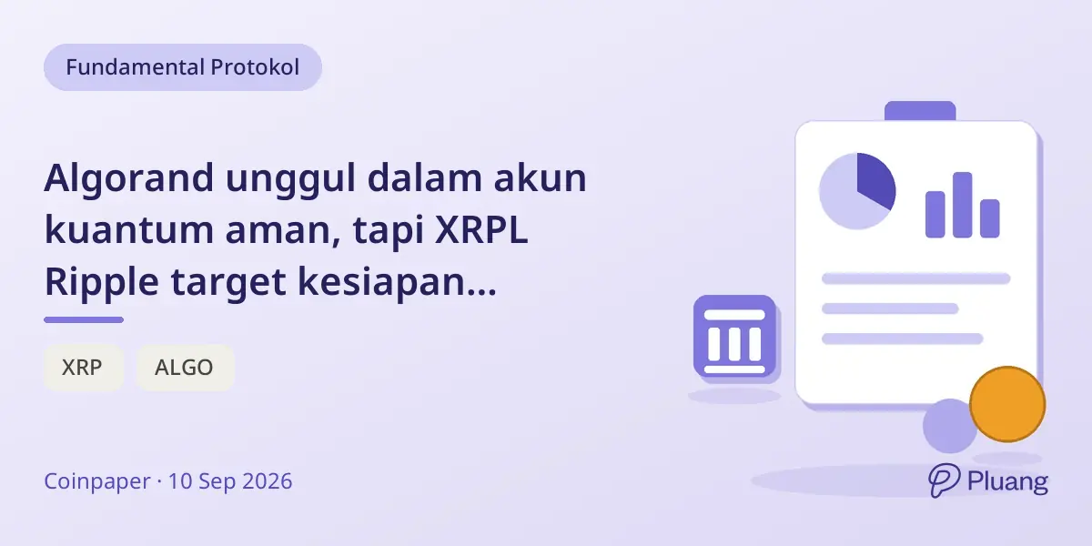 Algorand unggul dalam akun kuantum aman, tapi XRPL Ripple target kesiapan kuantum penuh 2028.