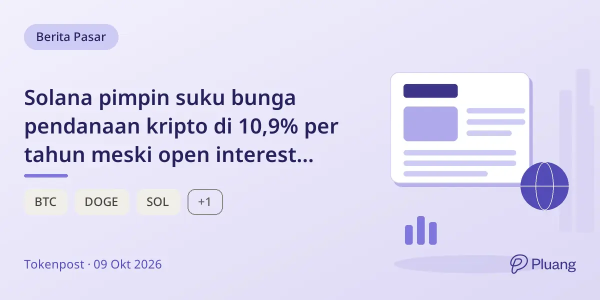 Solana pimpin suku bunga pendanaan kripto di 10,9% per tahun meski open interest turun.