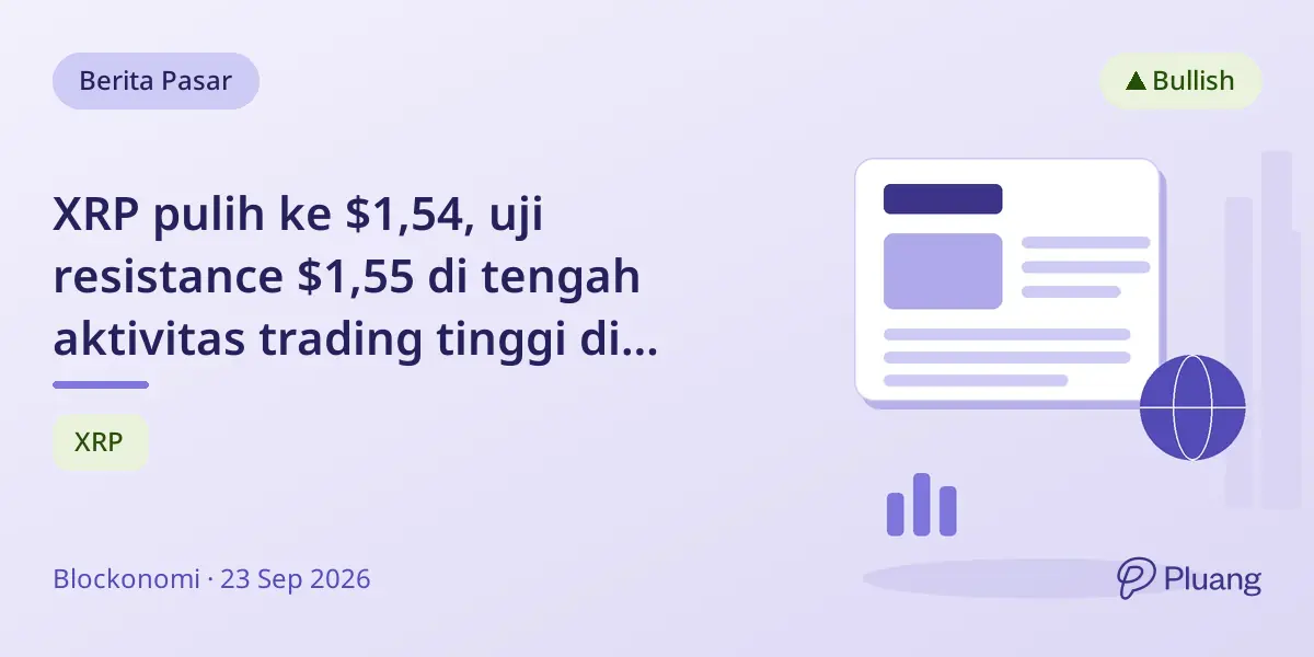 XRP pulih ke $1,54, uji resistance $1,55 di tengah aktivitas trading tinggi di Binance.