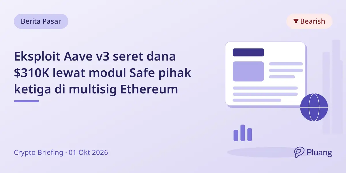 Eksploit Aave v3 seret dana $310K lewat modul Safe pihak ketiga di multisig Ethereum