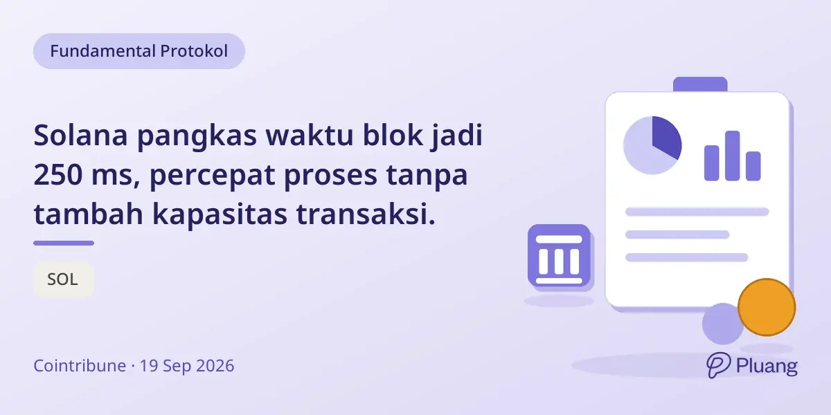 Solana pangkas waktu blok jadi 250 ms, percepat proses tanpa tambah kapasitas transaksi.