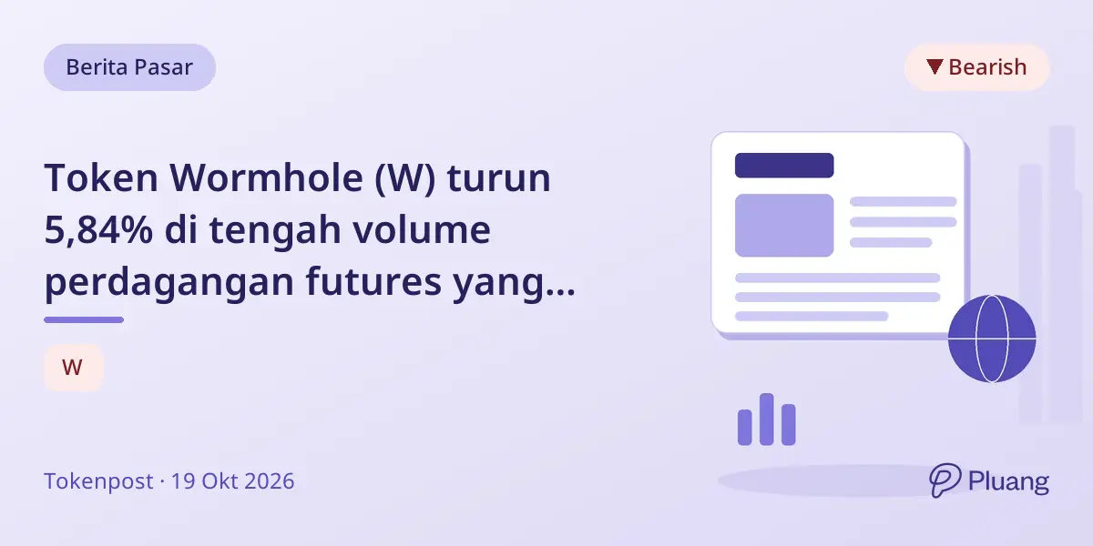 Token Wormhole (W) turun 5,84% di tengah volume perdagangan futures yang tinggi