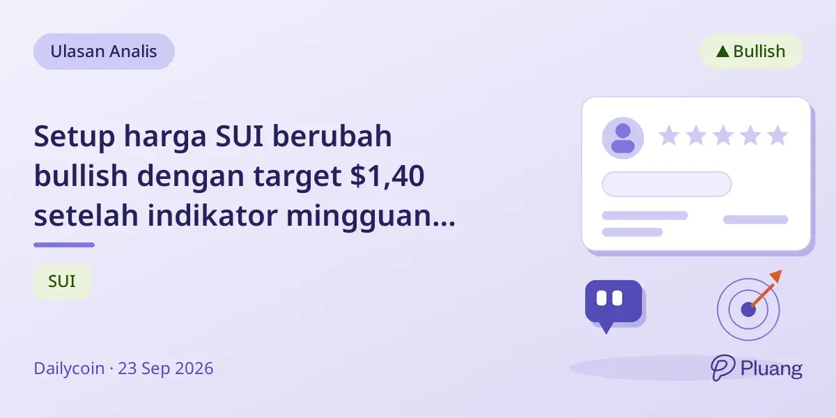 Setup harga SUI berubah bullish dengan target $1,40 setelah indikator mingguan utama sejalan.