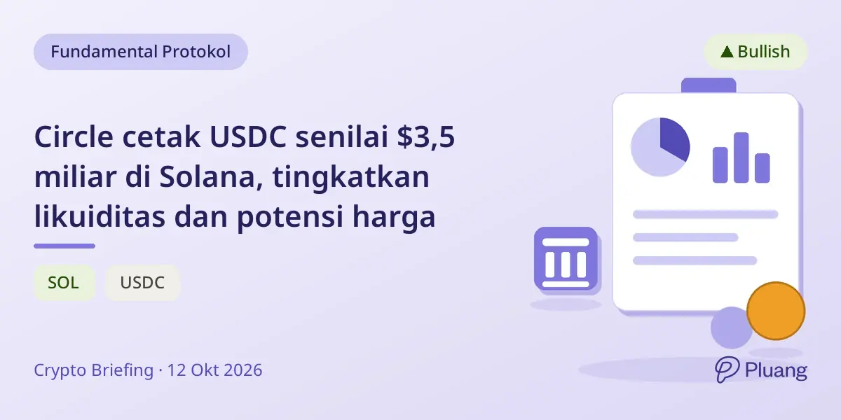 Circle cetak USDC senilai $3,5 miliar di Solana, tingkatkan likuiditas dan potensi harga