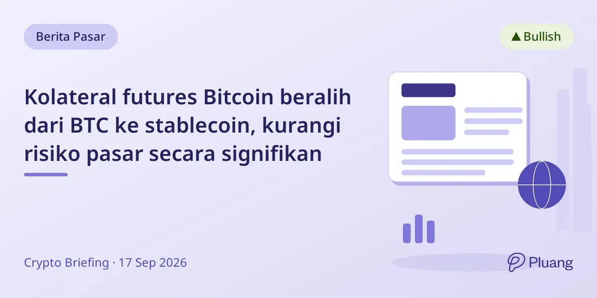 Kolateral futures Bitcoin beralih dari BTC ke stablecoin, kurangi risiko pasar secara signifikan