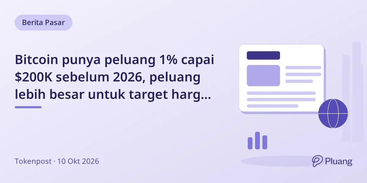 Bitcoin punya peluang 1% capai $200K sebelum 2026, peluang lebih besar untuk target harga lebih rendah.