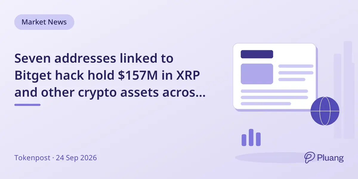 Seven addresses linked to Bitget hack hold $157M in XRP and other crypto assets across multiple blockchains.
