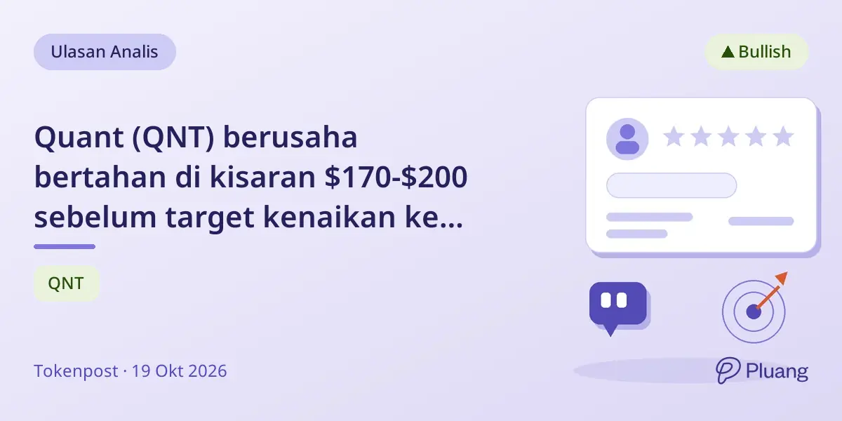 Quant (QNT) berusaha bertahan di kisaran $170-$200 sebelum target kenaikan ke $1.000, kata analis.