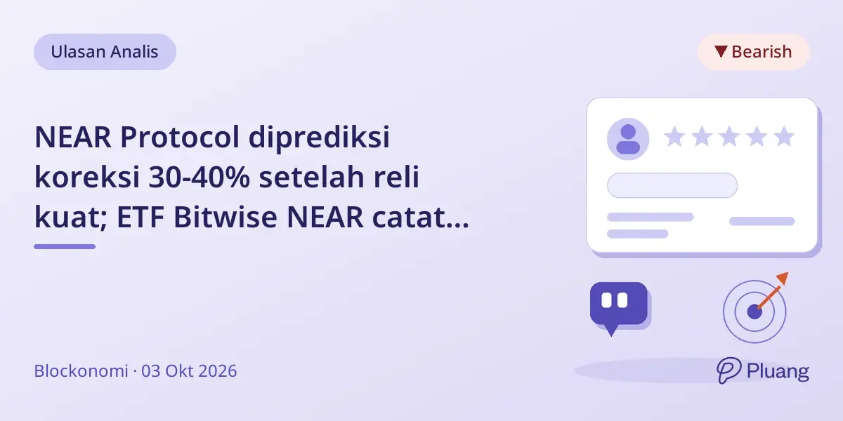 NEAR Protocol diprediksi koreksi 30-40% setelah reli kuat; ETF Bitwise NEAR catat aliran dana stabil.