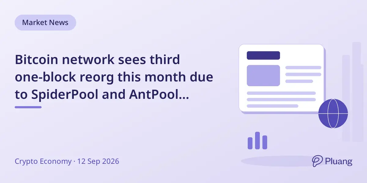 Bitcoin network sees third one-block reorg this month due to SpiderPool and AntPool mining clash