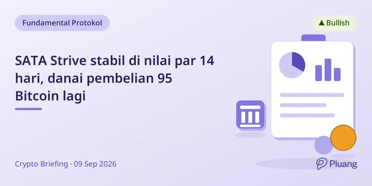 SATA Strive stabil di nilai par 14 hari, danai pembelian 95 Bitcoin lagi