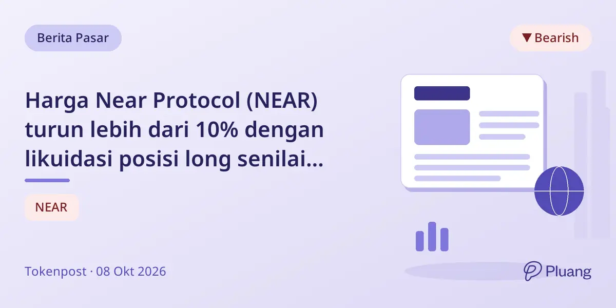 Harga Near Protocol (NEAR) turun lebih dari 10% dengan likuidasi posisi long senilai $1,33 juta dalam 4 jam