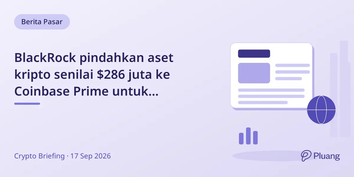 BlackRock pindahkan aset kripto senilai $286 juta ke Coinbase Prime untuk operasional ETF